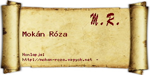 Mokán Róza névjegykártya